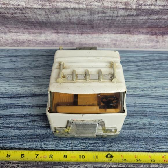 Vtg Ertl transtar Pressed Steel International cabover single axle semi white - Picture 4 of 8